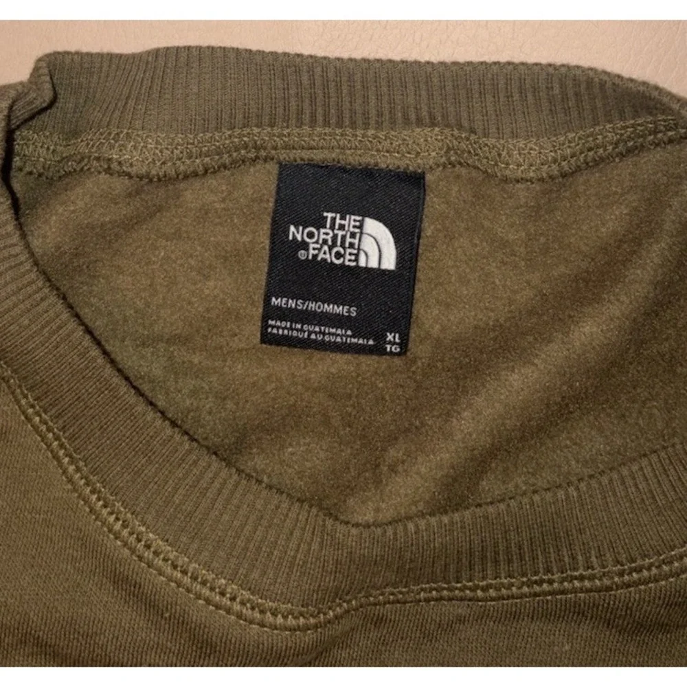 The North Face Mens XL Fleece Crewneck Sweatshirt Army Green